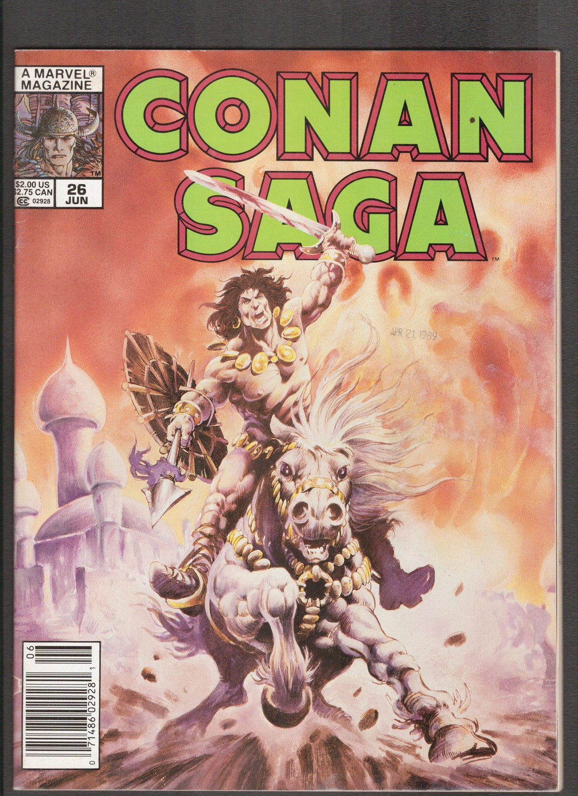 Conan Saga #26 (1989) Bob Larkin Marvel Comics