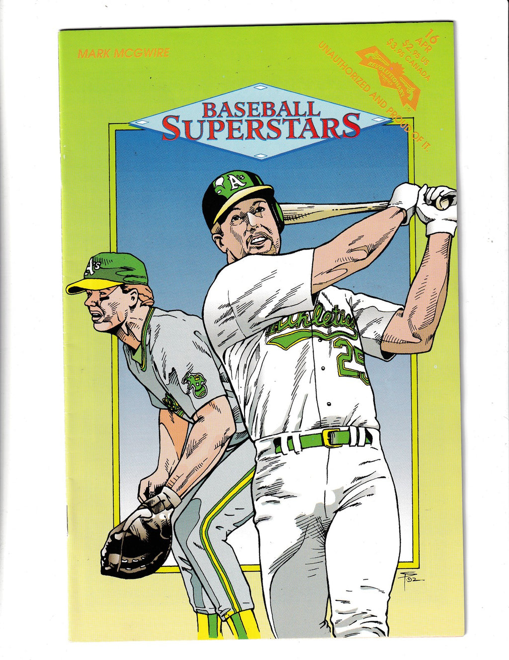 Baseball Superstarss Comics #16 (1993) Mark McGwire Revolutionary Comics