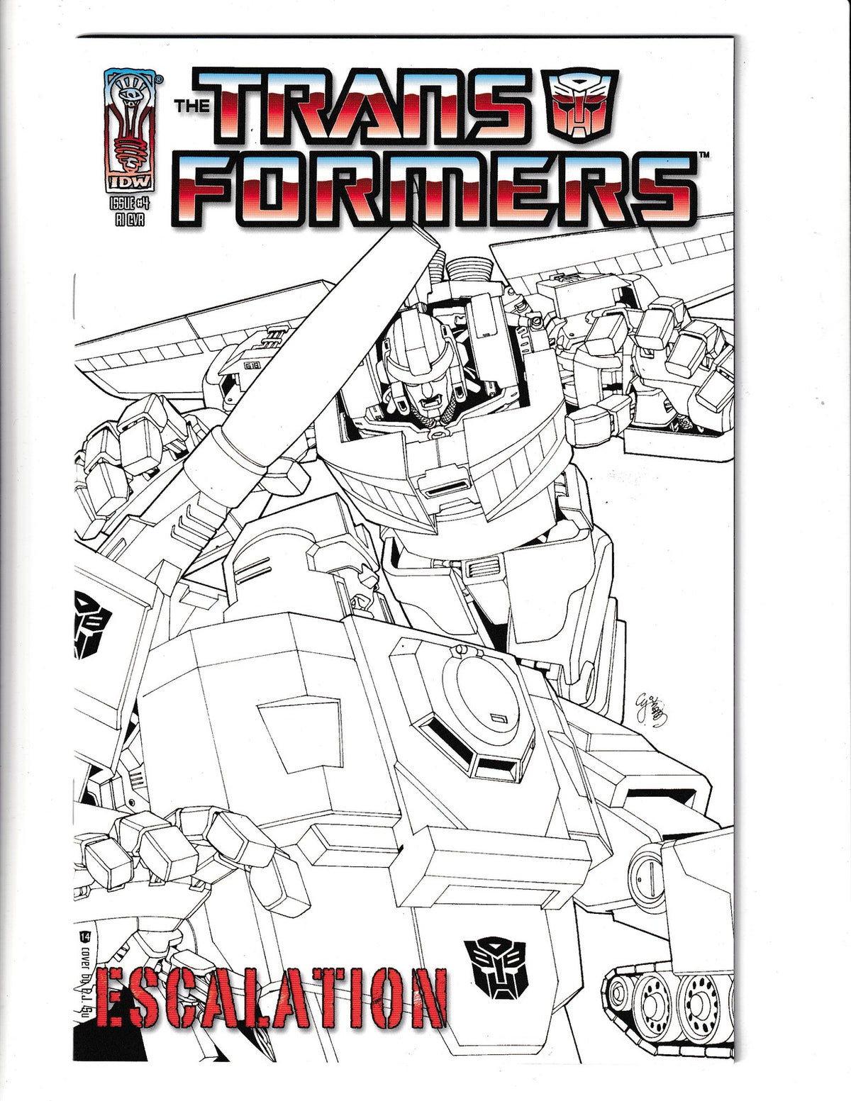 Transformers: Escalation #4c (2006) Su Sketch RI Variant IDW Comics