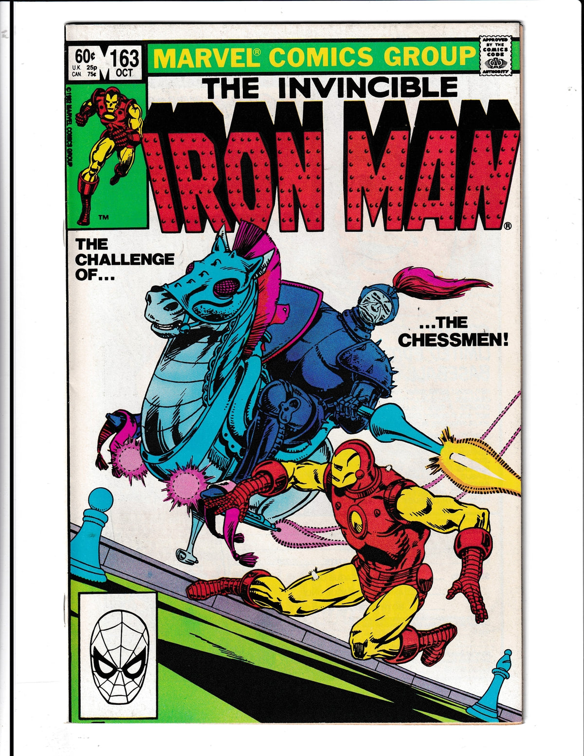 Iron Man #163 (1982) 1st App. of Chessmen - Jim Starlin Marvel Comics
