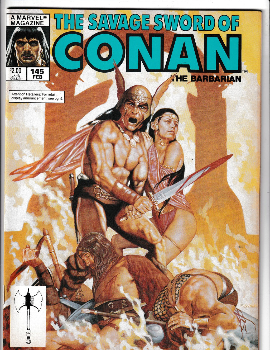 Savage Sword of Conan #145 (1988) the Barbarian Curtis Comics