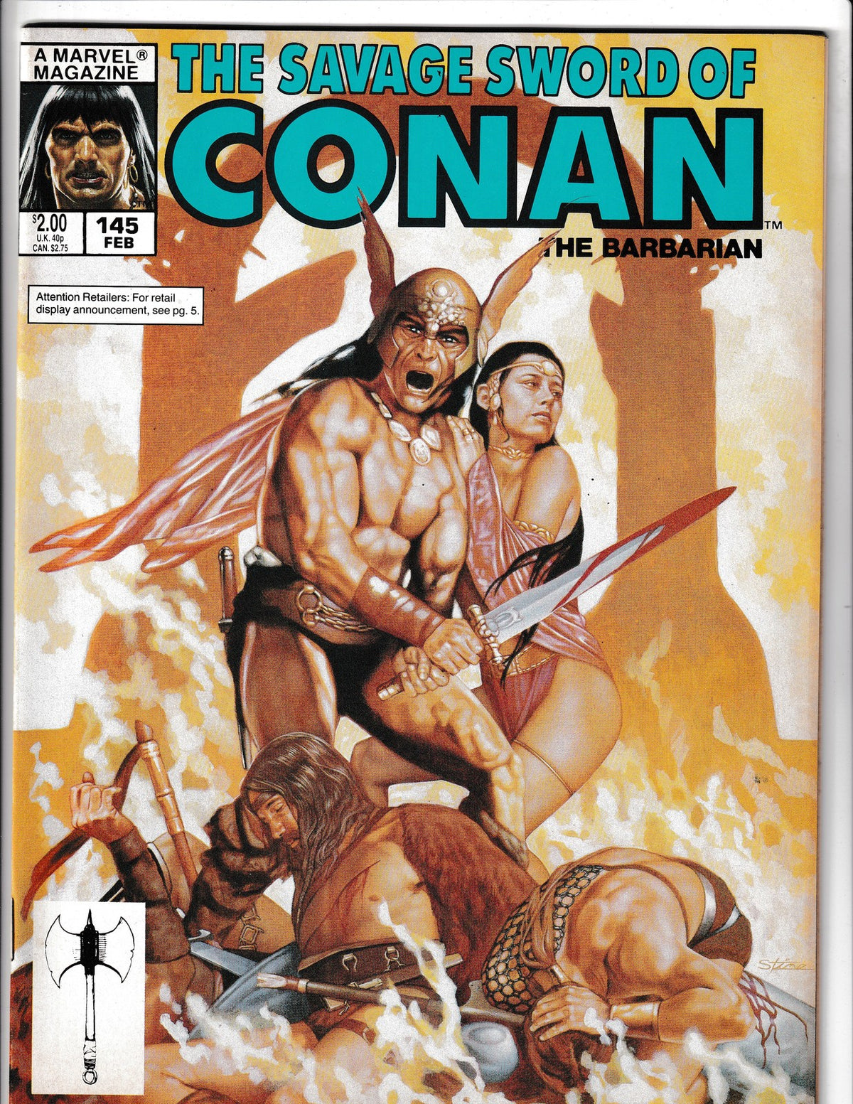 Savage Sword of Conan #145 (1988) the Barbarian Curtis Comics
