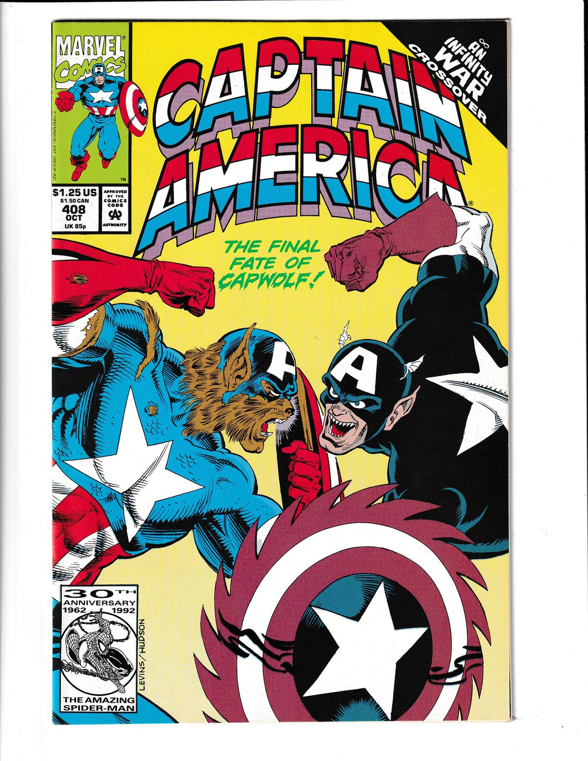 Captain America #408 (1992) Infiinity War Crossover Marvel Comics