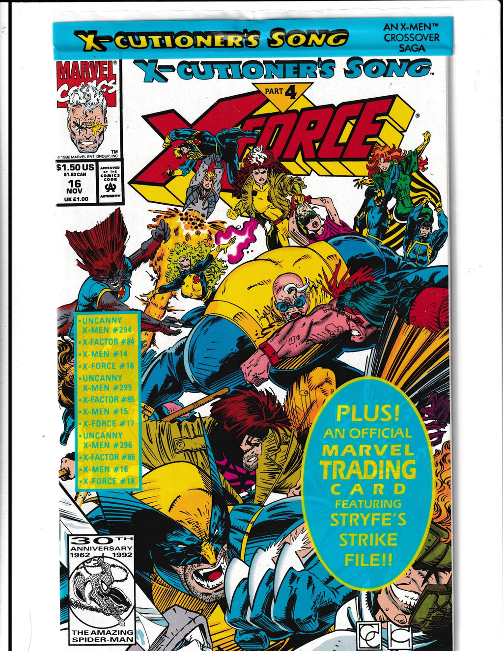 X-Force #16 (1992) Sealed w/Cards Marvel Comics
