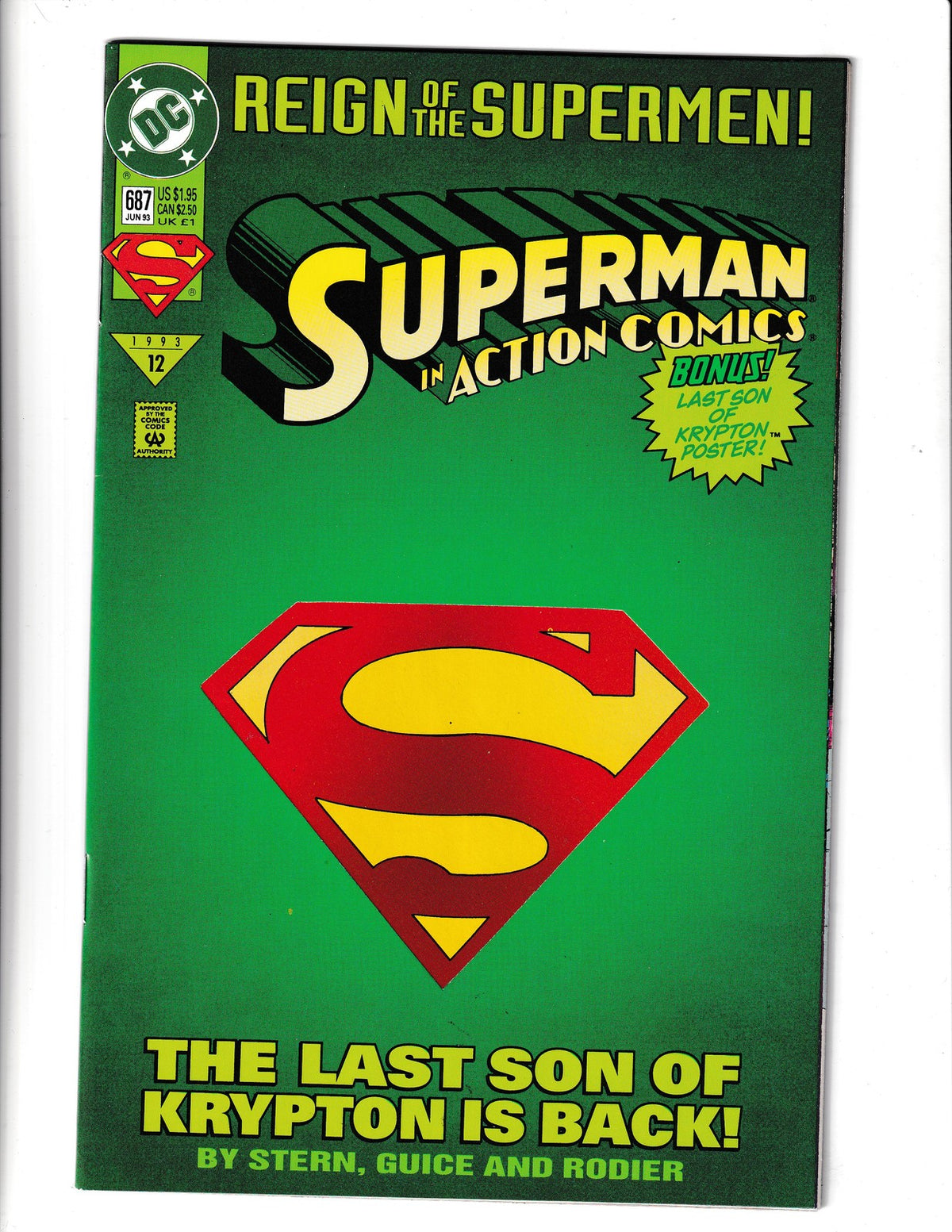 Action Comics #687 (1993) Die Cut DC Comics