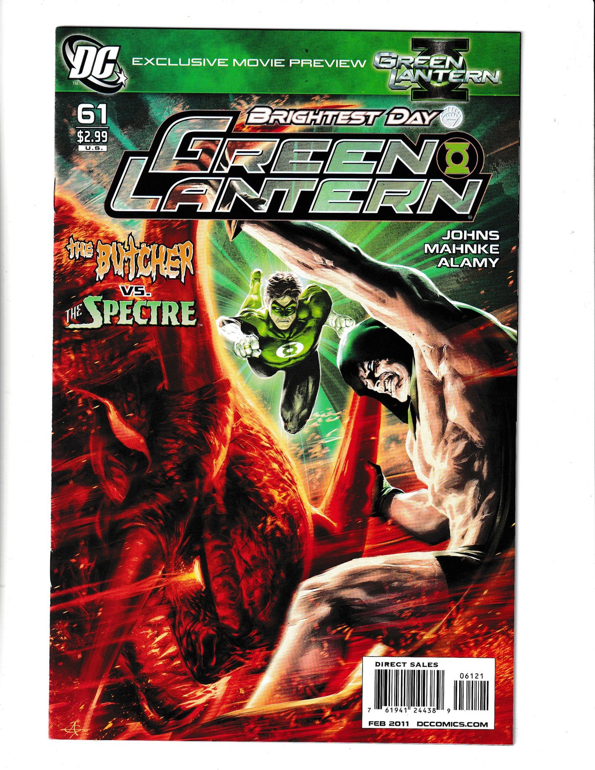 Green Lantern #61 (2011) Alex Garner Incentive Variant DC Comics