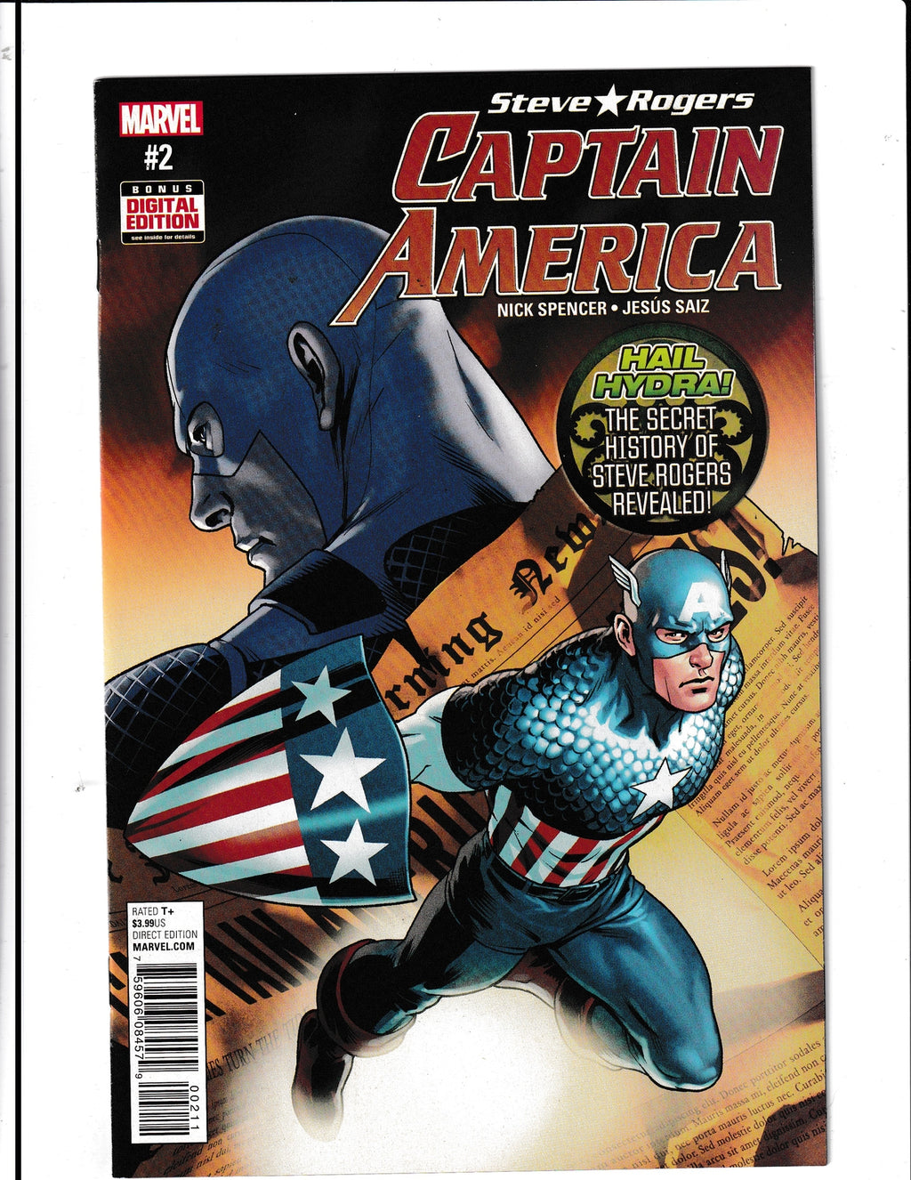 Captain America: Steve Rogers #2 (2016) High Grade Marvel Comics