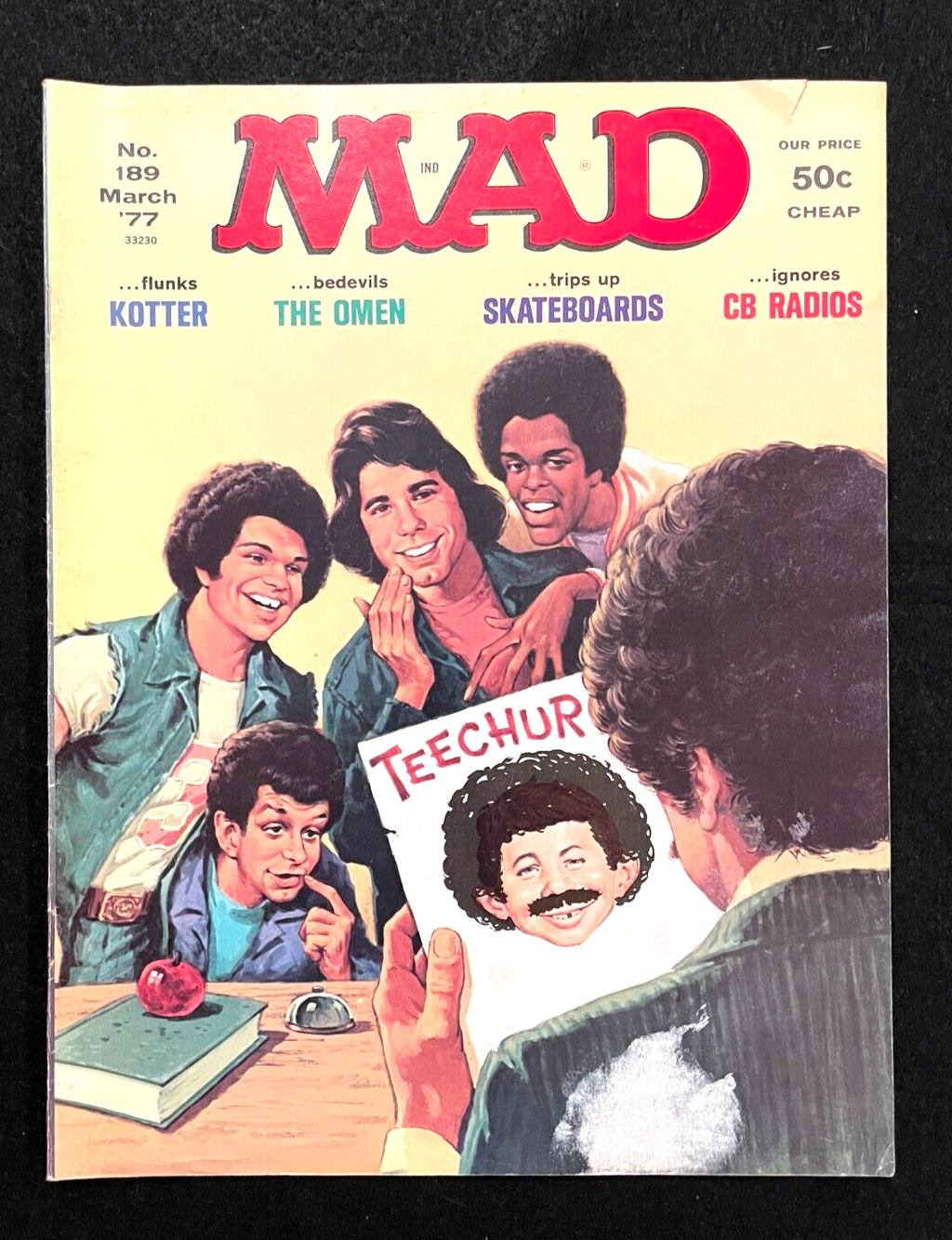 Mad Magazine #189 1977 - Welcome Back Kotter - John Travolta