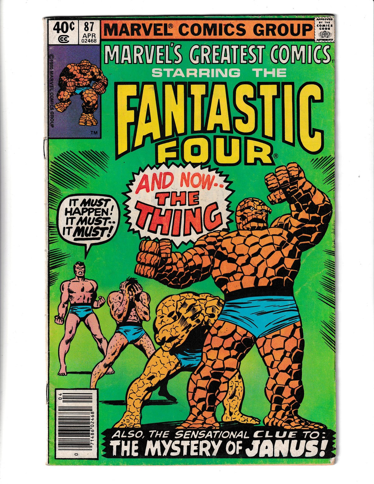 Marvel's Greatest Comics #87 (1980) Starring Fantastic Four Marvel Comics