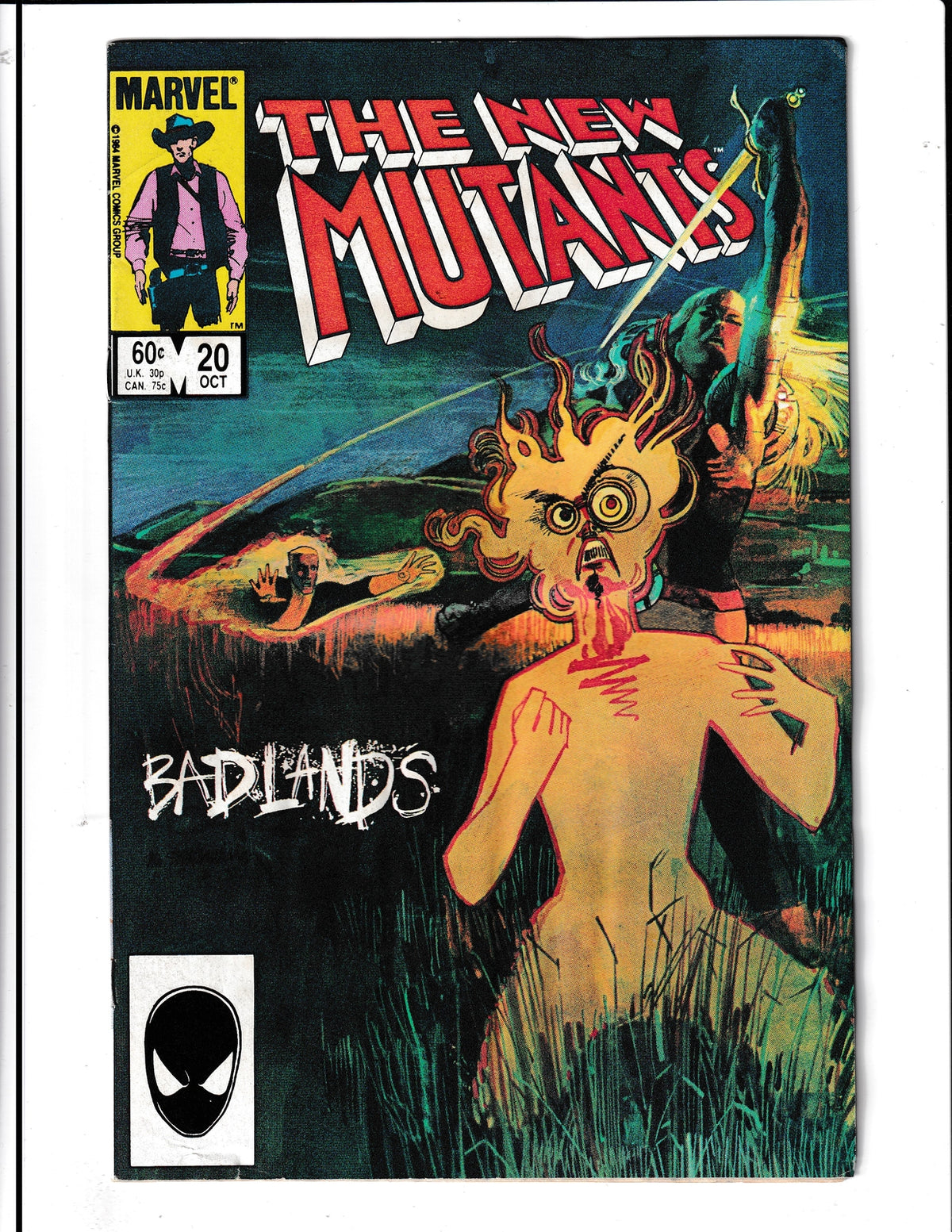 New Mutants #20 (1984) Death of Demon Bear Marvel Comics