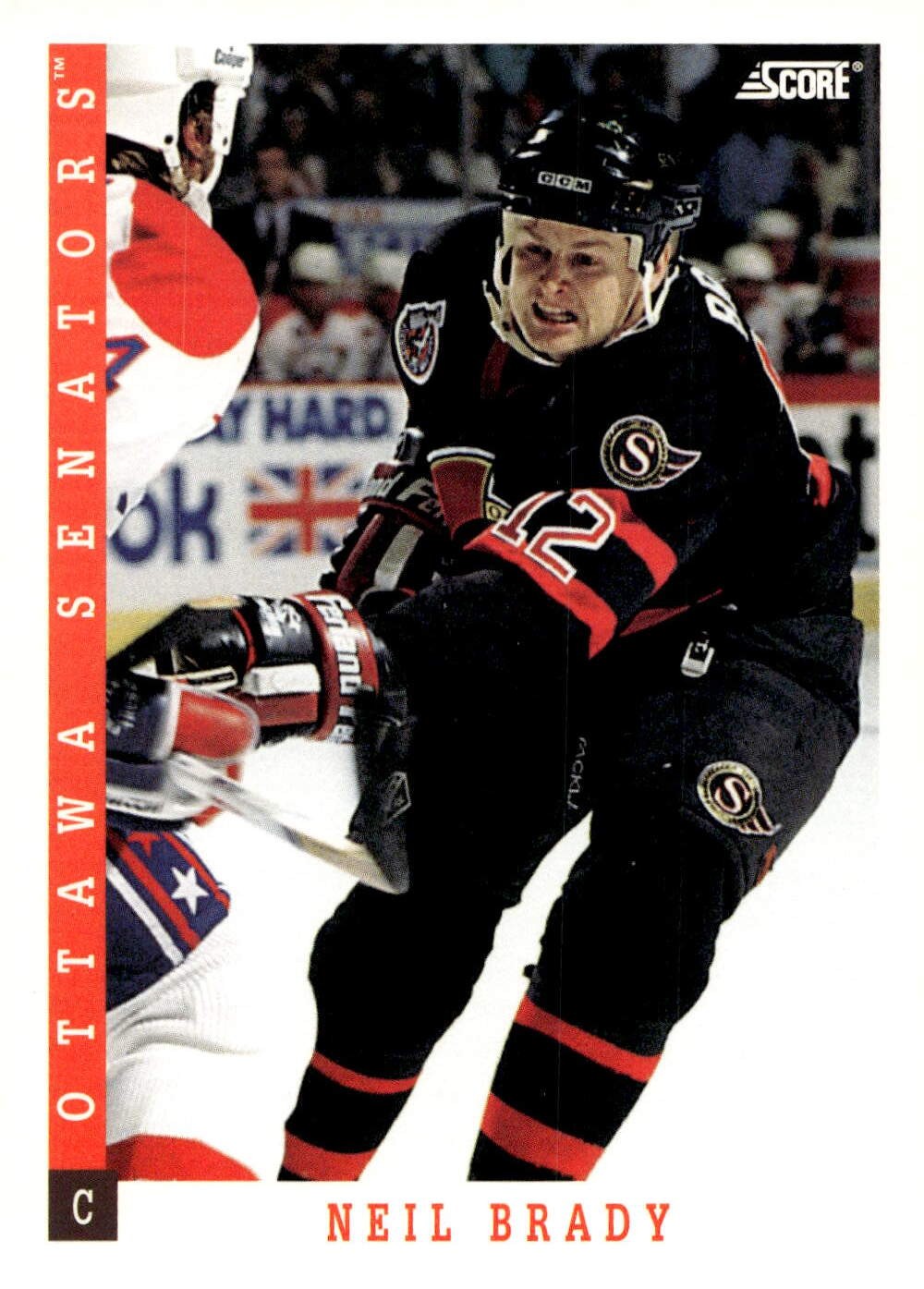 1993-94 Score Canadian #293 Neil Brady Hockey Ottawa Senators