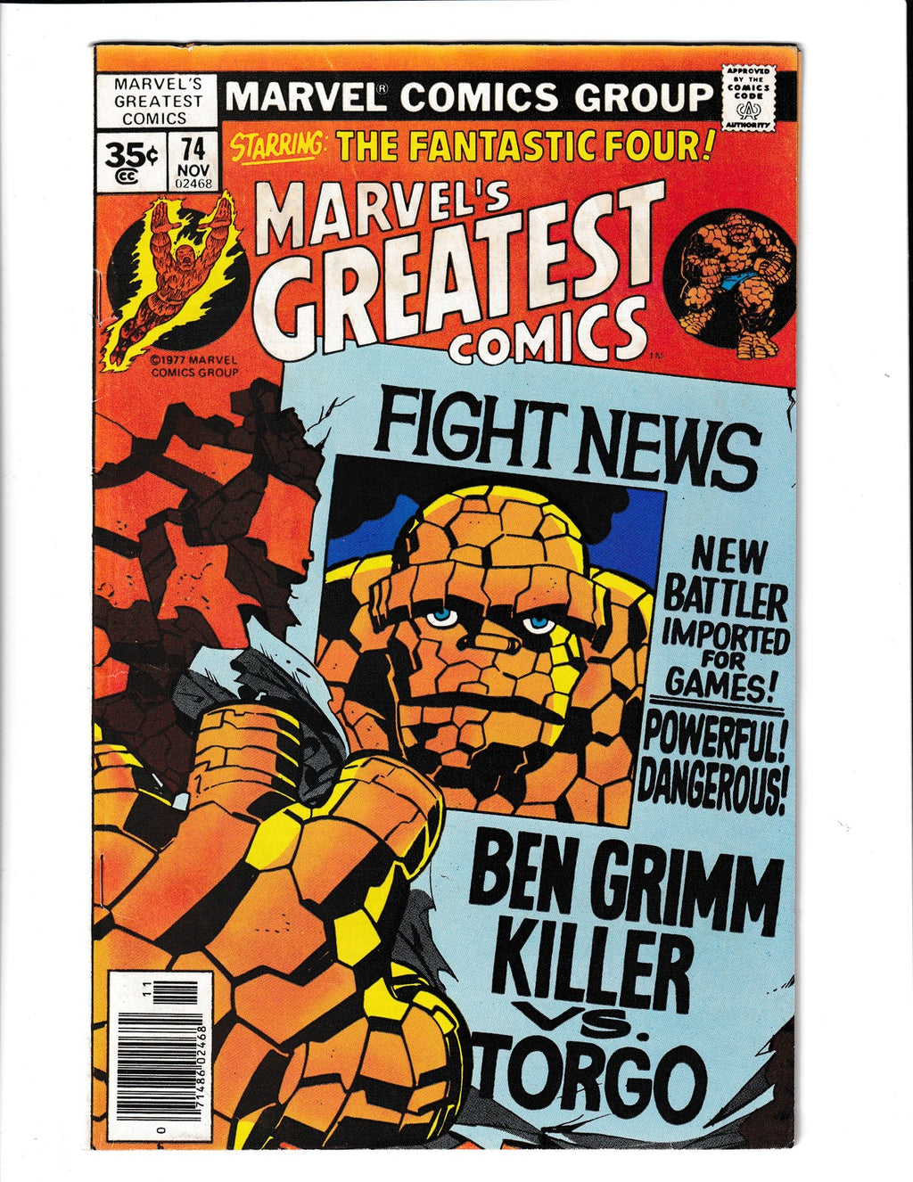 Marvel's Greatest Comics #74 (1977) Fantastic Four Marvel Comics