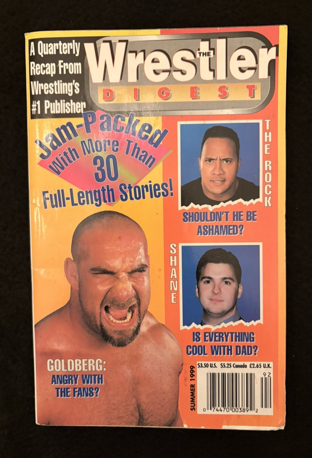 Wrestler Digest Summer 1999 - The Rock - Goldberg