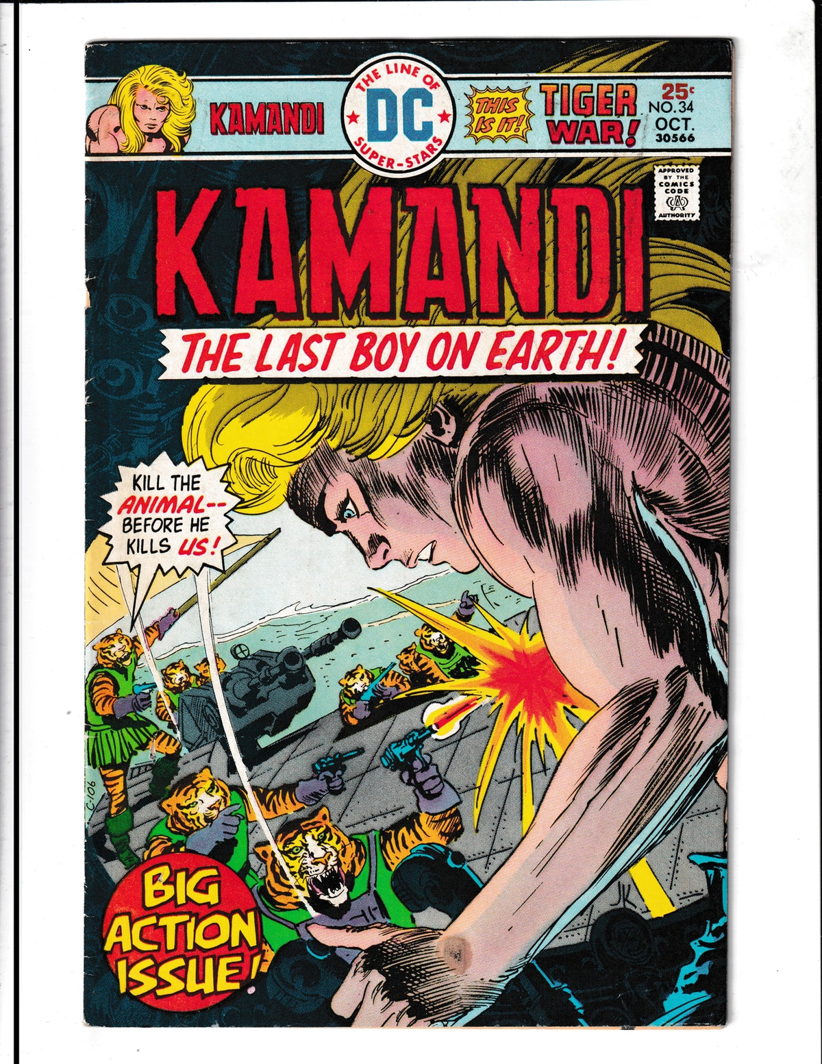 Kamandi, The Last Boy On Earth #34 (1975) DC Comics SKU:1307