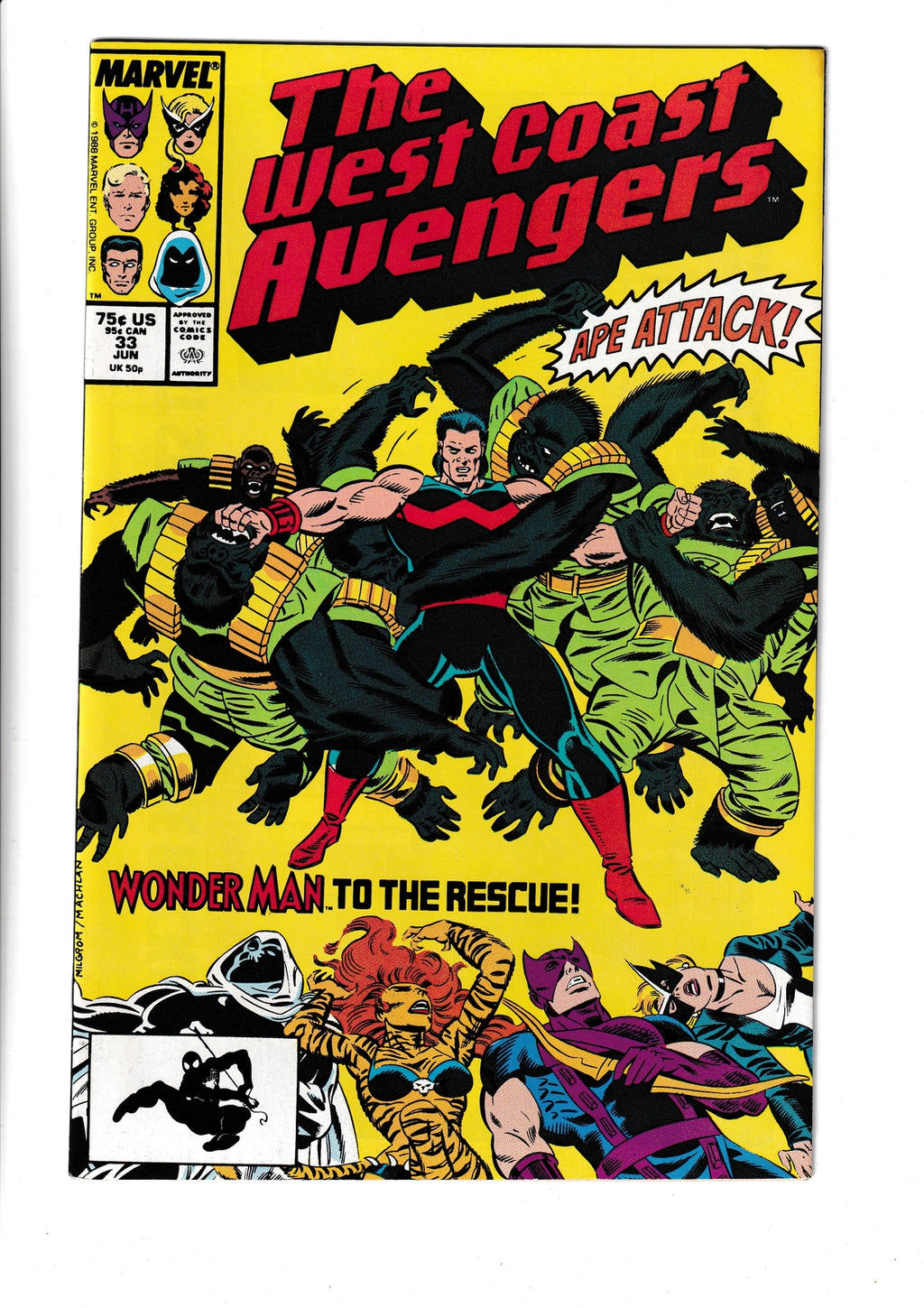 West Coast Avengers #33 (1988) Marvel Comics SKU:205