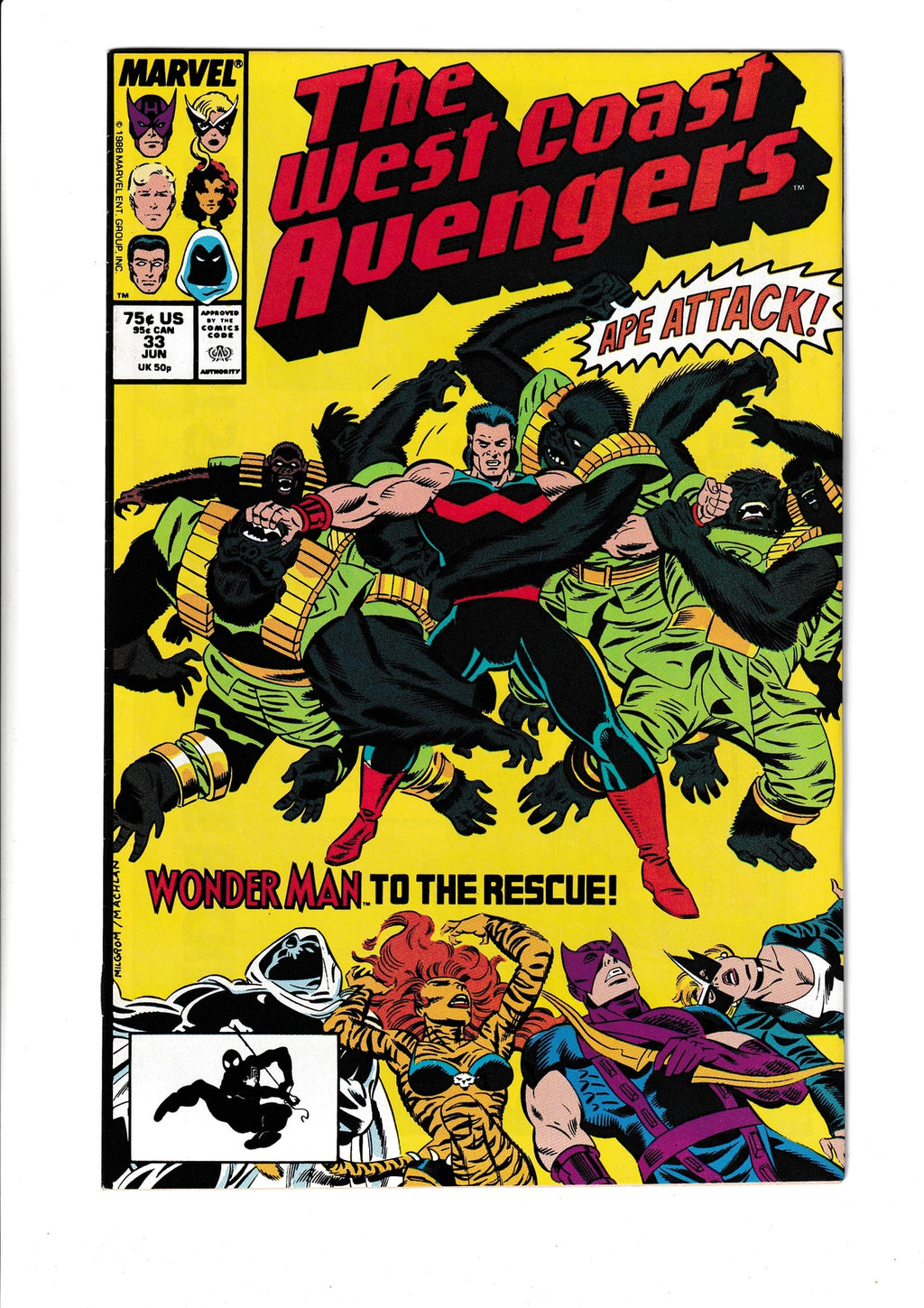 West Coast Avengers #33 (1988) Marvel Comics SKU:215