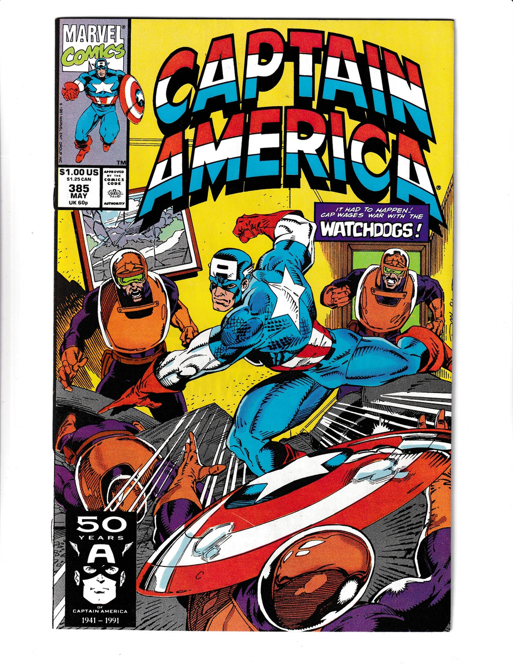 Captain America #385 (1991) HIGHER GRADE Marvel Comics