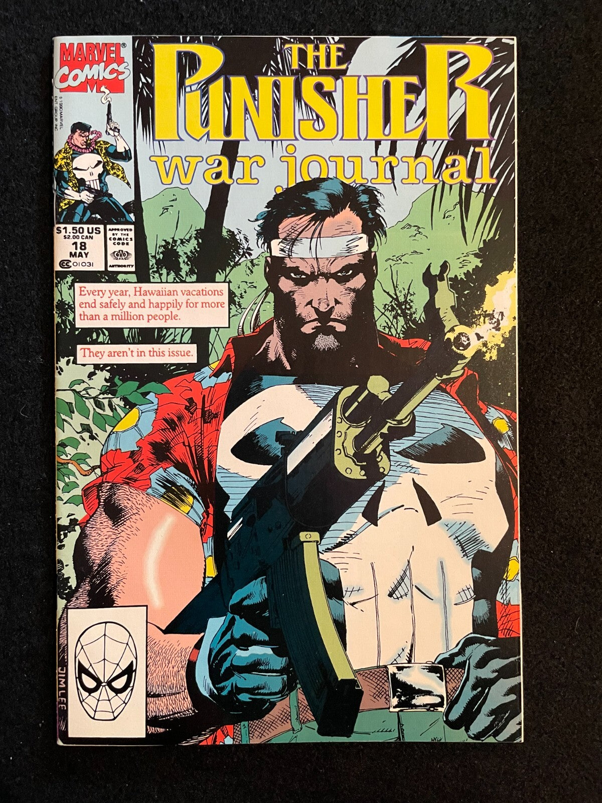 Punisher War Journal #18 1990 Jim Lee Cover  Marvel