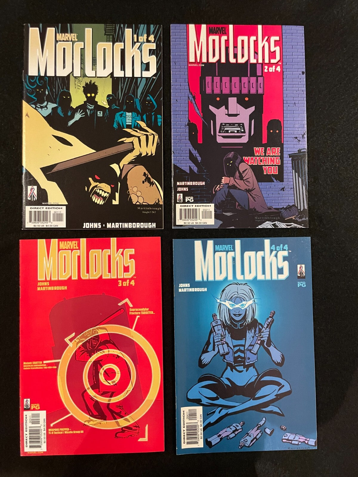 Morlocks Complete Set of 4 #1-4 (2002) Marvel Comics