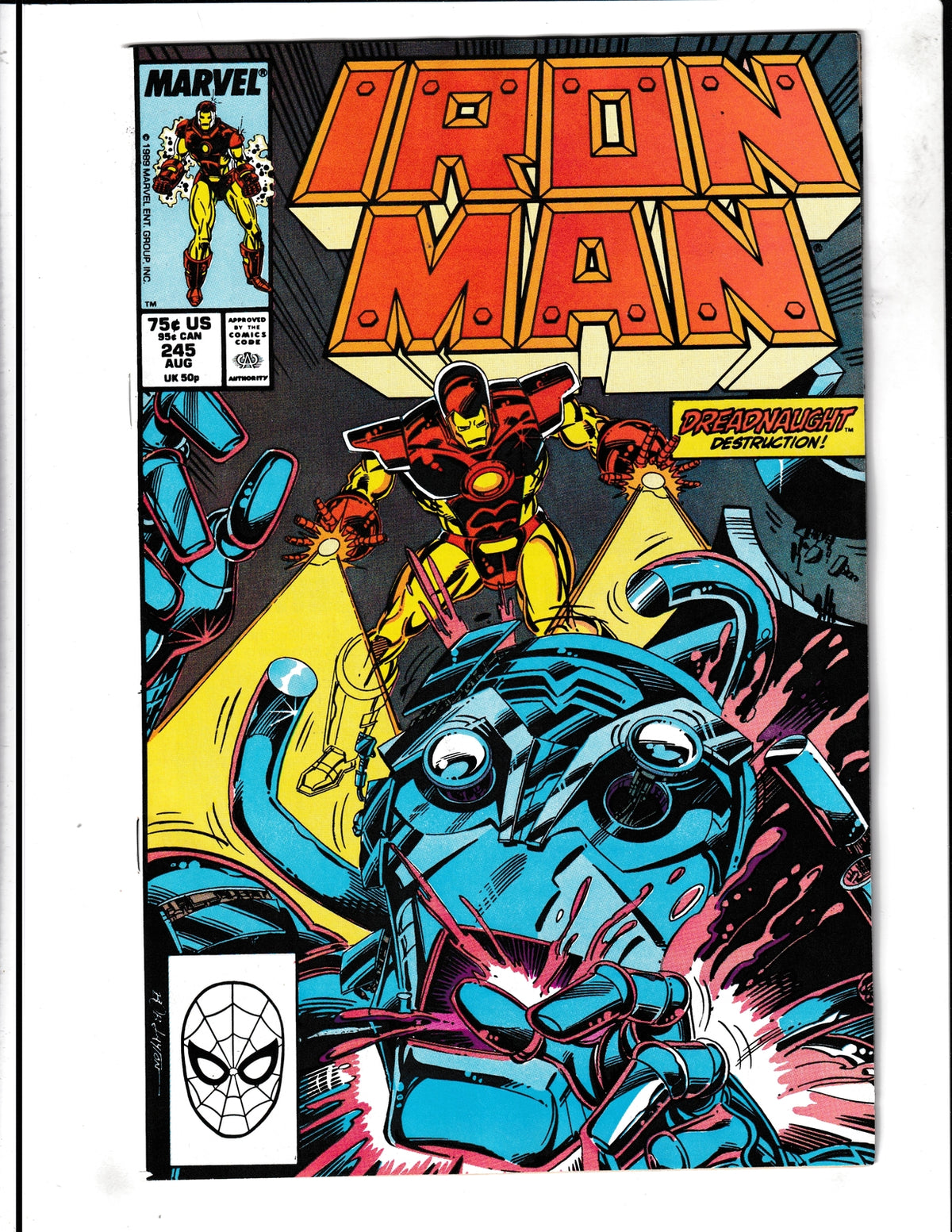 Iron Man #245 (1989) "Inside Andgry" Marvel Comics