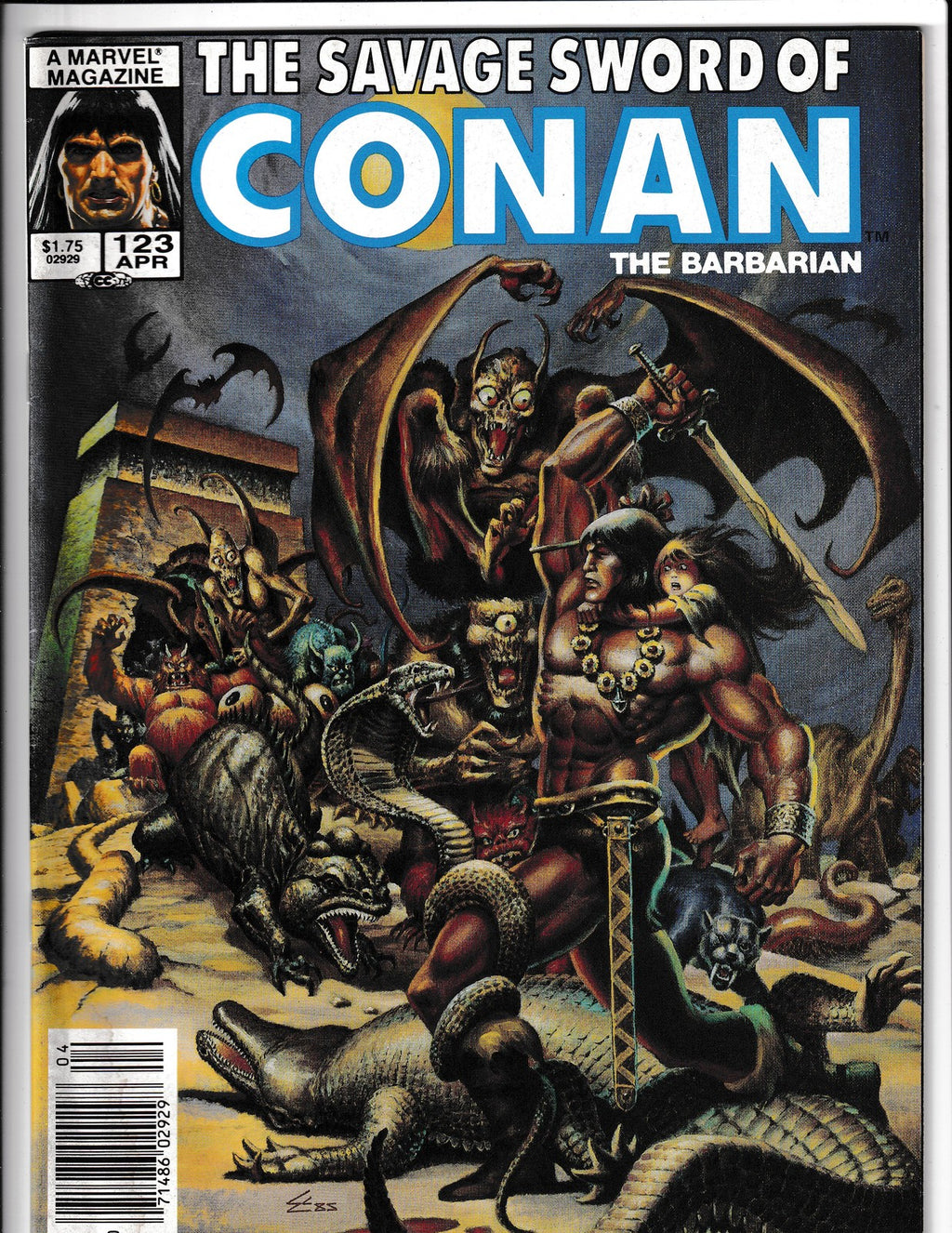 Savage Sword of Conan #123 (1986) Ernie Chan Marvel Comics