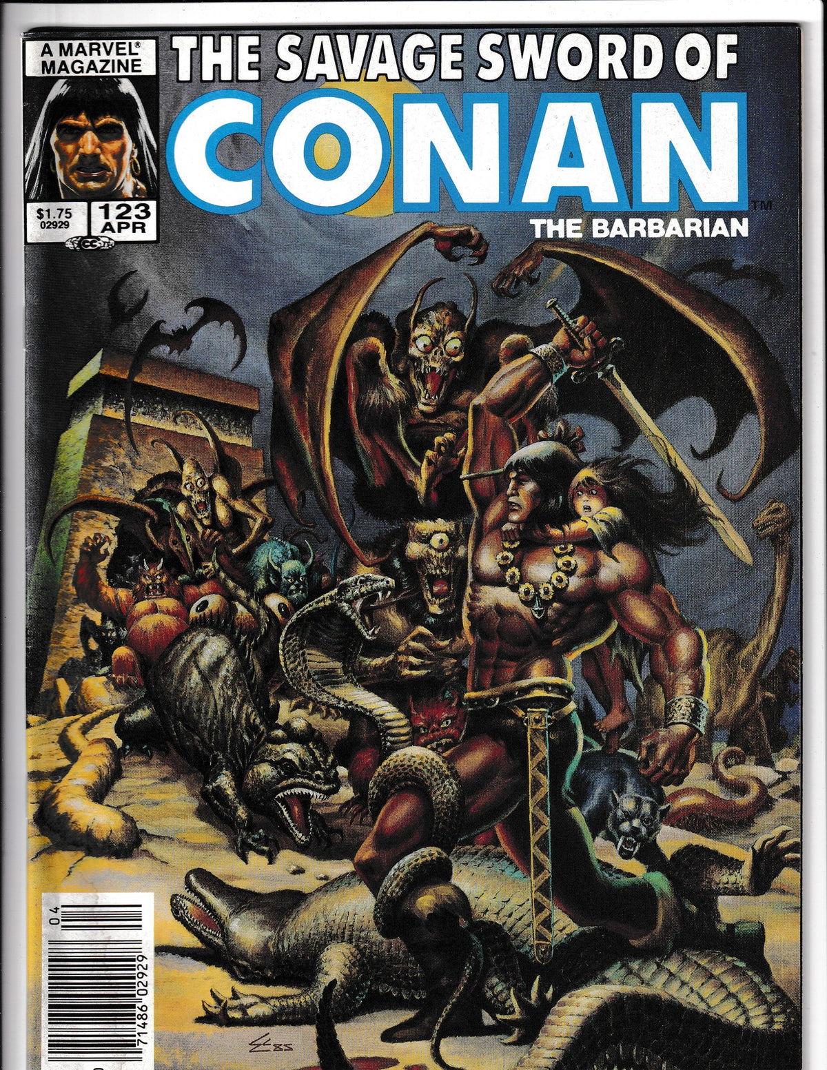 Savage Sword of Conan #123 (1986) Ernie Chan Marvel Comics