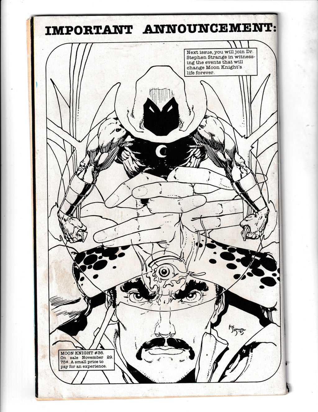 Moon Knight #35 (1984) CDN Newstand Double Sized Issue DC Comics