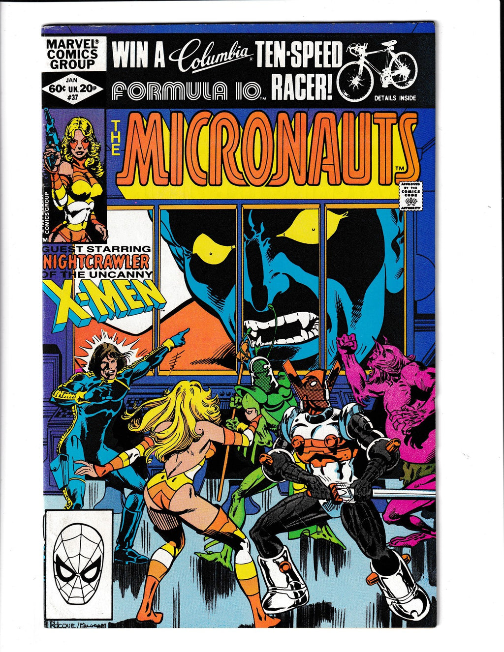 Micronauts #37 (1982) X-Men Cameo Marvel Comics