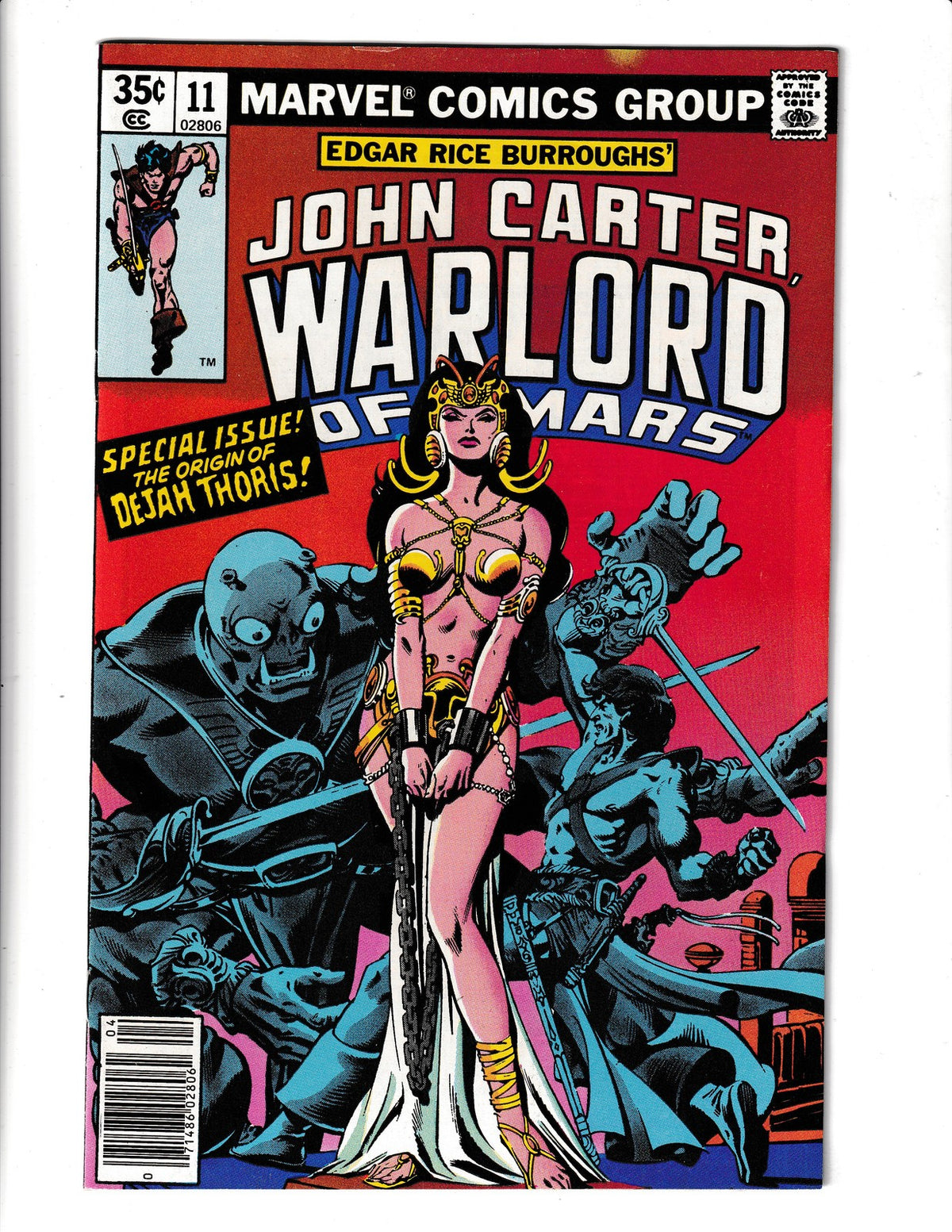John Carter Warlord of Mars #11 (1978) Origin of Dejah Thoris Marvel Comics