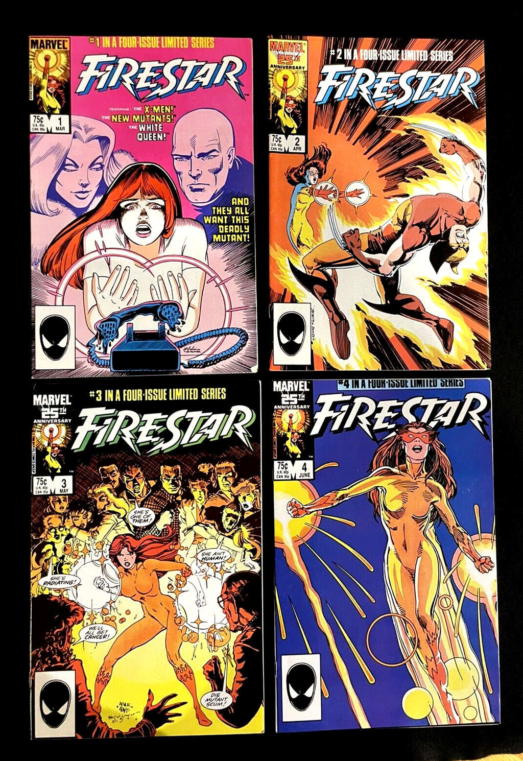 Firestar #1-4 (1986) Complete Set Marvel Comics