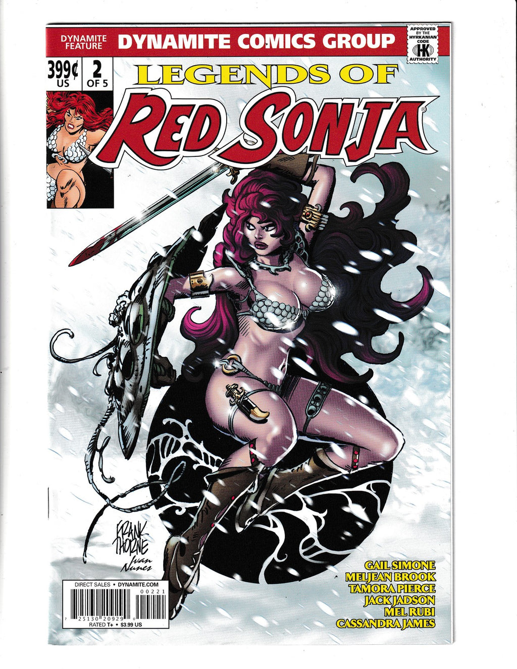 Legends of Red Sonja #1b (2013) Frank Thorne Sub Cover Marvel Comics