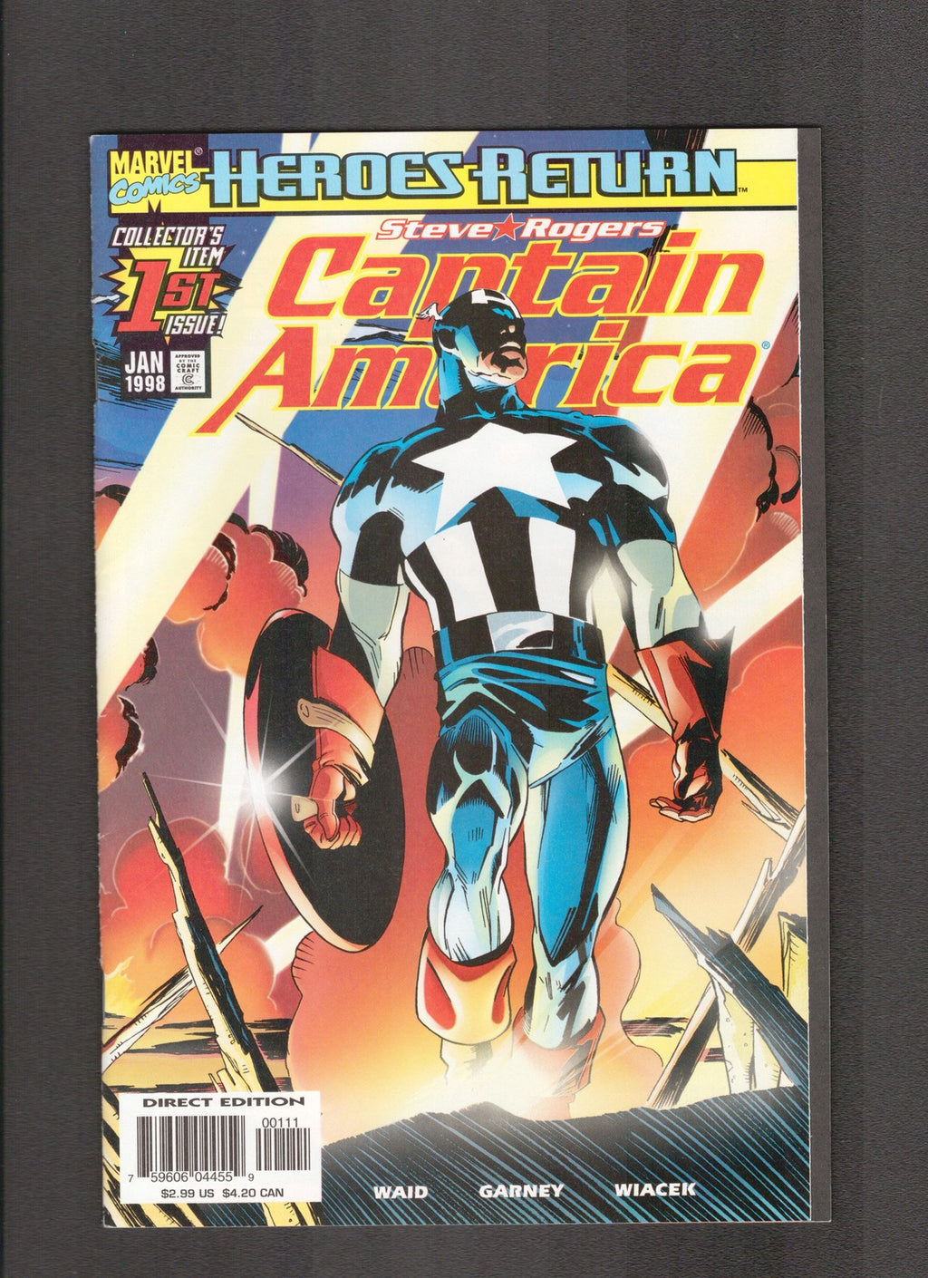 Captain America #1 (1998) Ron Garney Marvel Comics