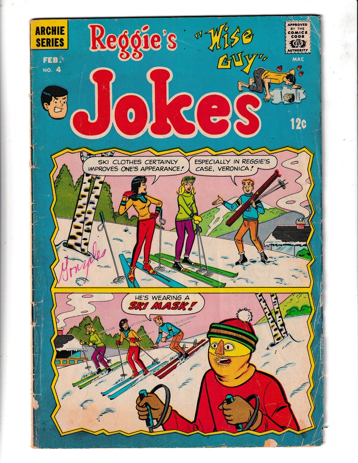 Reggie's Wise-Guy Jokes #4 (1969) Archie Comics