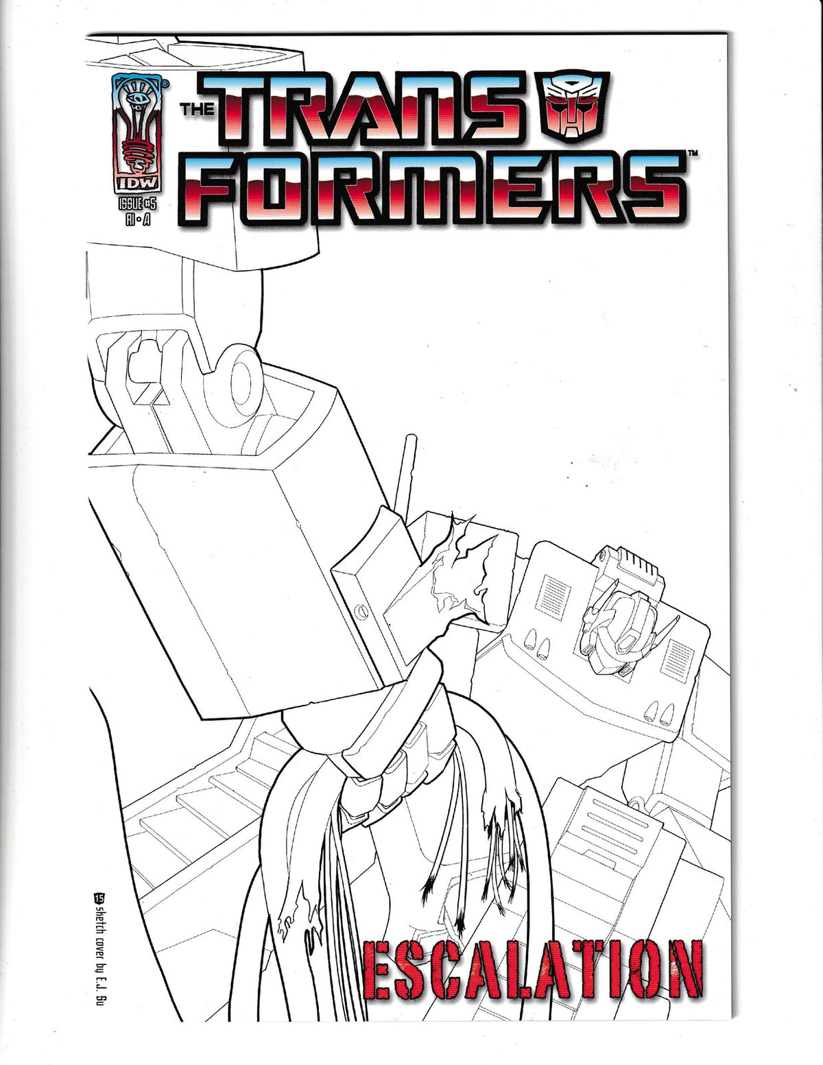 Transformers: Escalation #5c (2006) Su Sketch RI Variant IDW Comics