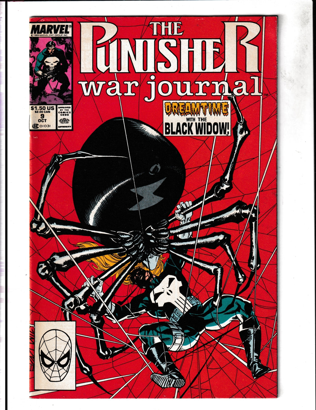 Punisher: War Journal #9 (1989) Black Widow Marvel Comics