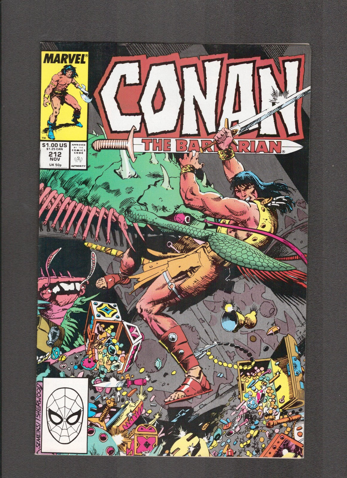 Conan the Barbarian #212 (1988) Isherwood, Semeiks Marvel Comics