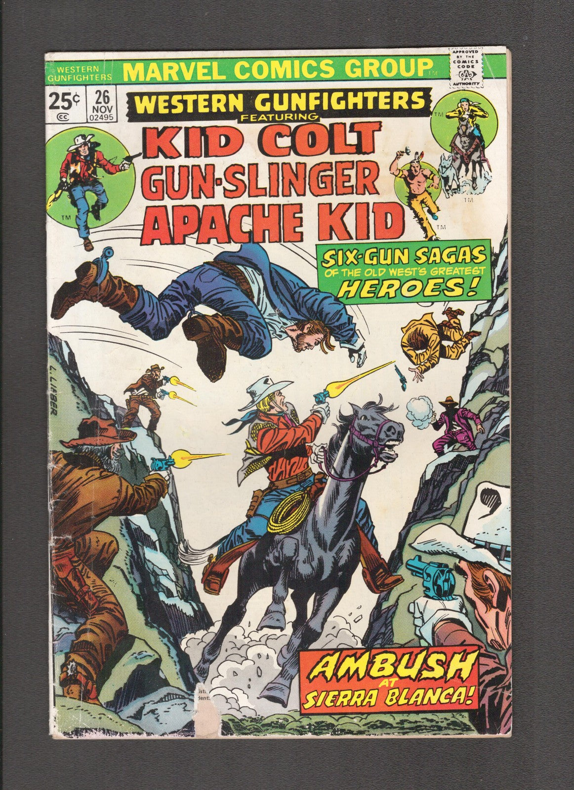 Western Gunfighters #26 (1974) Kid Colt, Gunslinger, Apache Marvel Comics