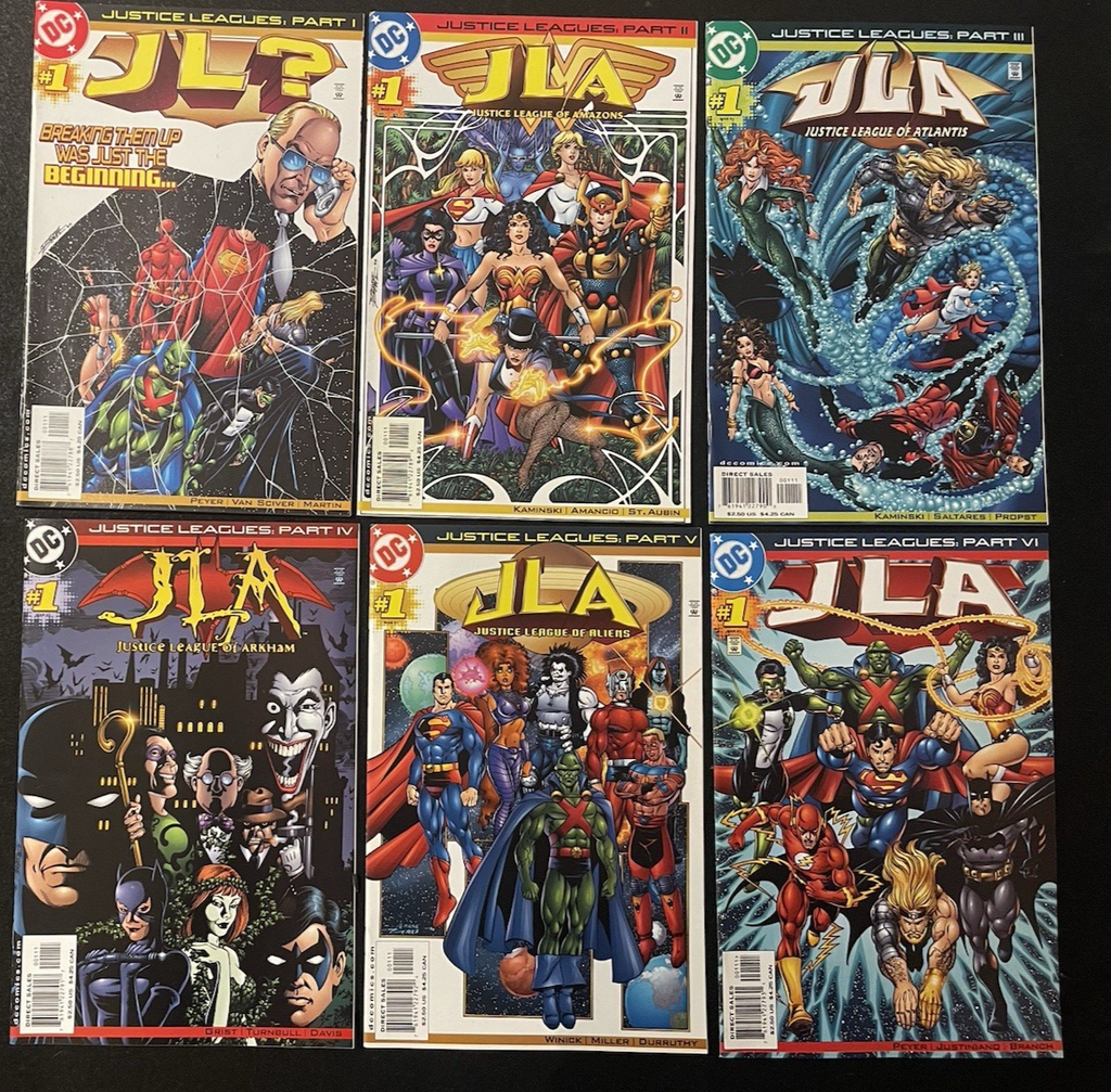 Justice Leagues Parts 1-6 (2001) I-VI Amazons Atlantis Aliens Arkham DC Comics
