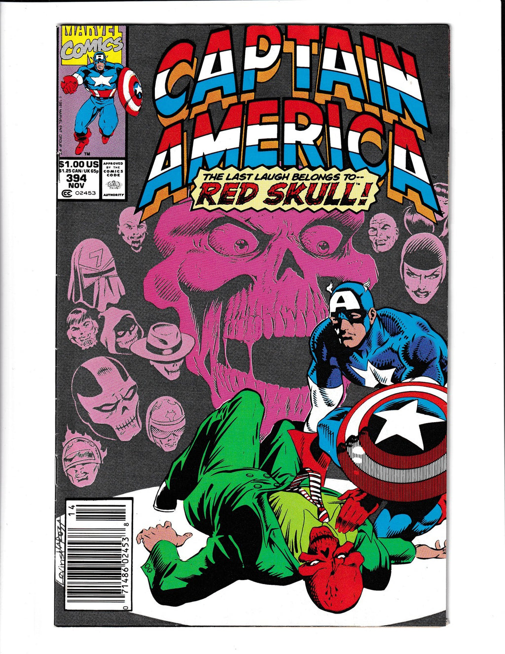 Captain America #394 (1991) Marvel Comics SKU:3430