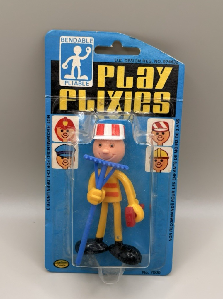 Bendable Worker Action Figure #7000 Play Flixies - New in Package est 1980's