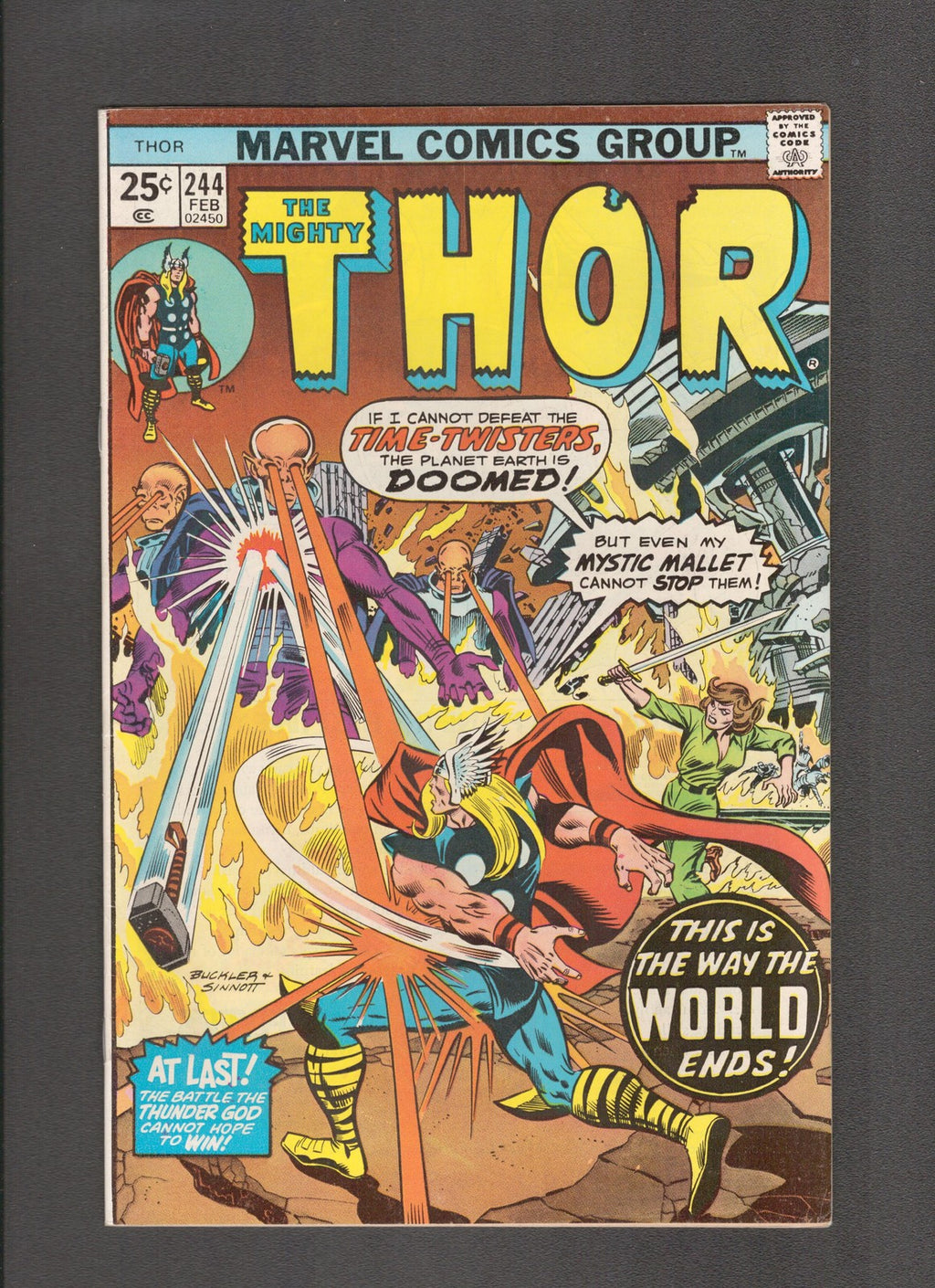 Thor #244 (1976) MVS Stamp Series B #24 Spider-Man Marvel Comics