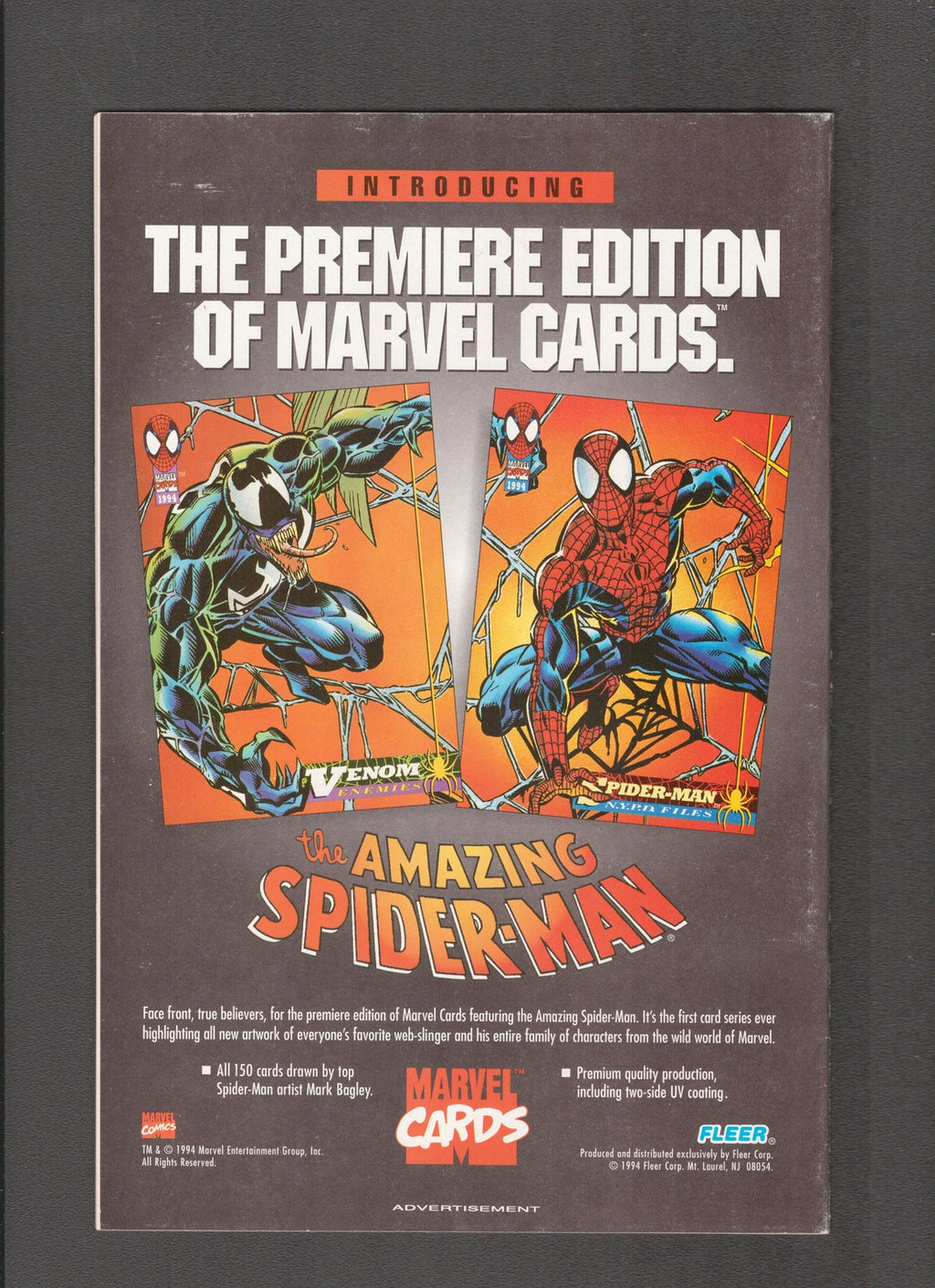 Excalibur #77 (1994) Spider-Man cards attached Marvel Comics