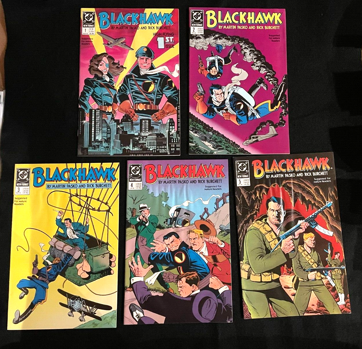 Run of 5 Blackhawk #1-5 1989