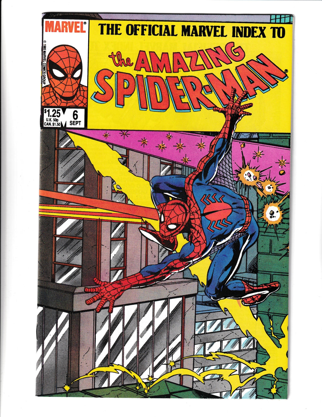 Official Marvel Index to the Amazing Spider-Man #6 (1985) Marvel Comics
