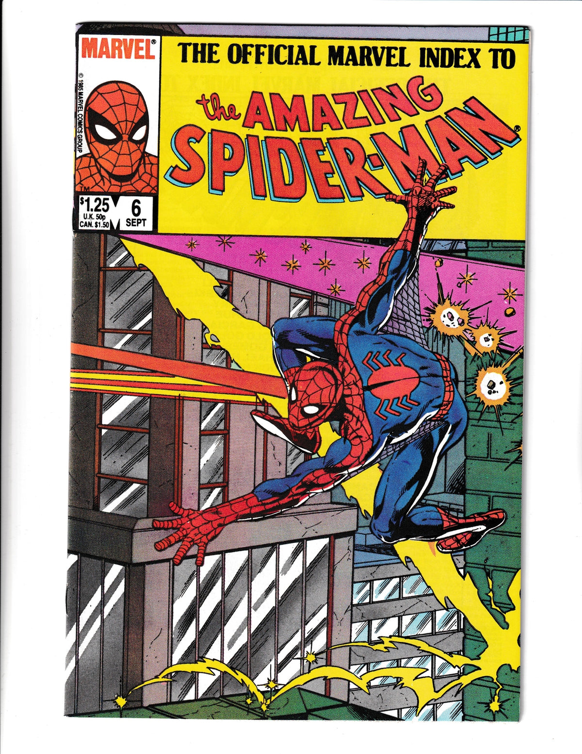 Official Marvel Index to the Amazing Spider-Man #6 (1985) Marvel Comics
