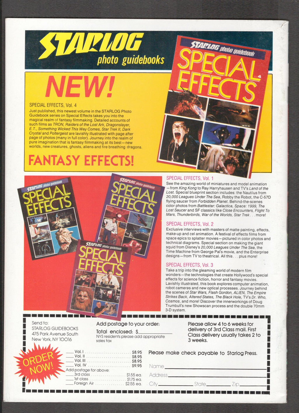 Starlog Presents CineMagic #30 (1985) Stop Motion Fantasy Starlog Comics