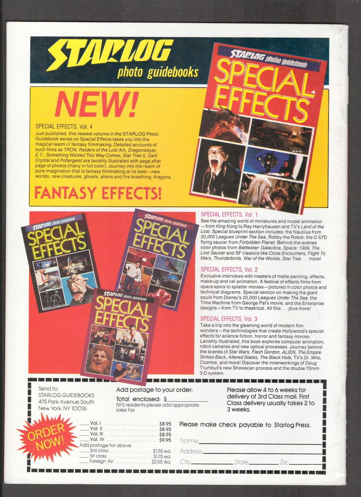 Starlog Presents CineMagic #30 (1985) Stop Motion Fantasy Starlog Comics