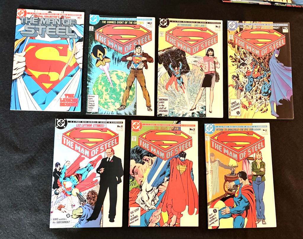 Man of Steel - Complete Set - #1-6 plus #1B Variant - John Byrne (1986) DC Comic