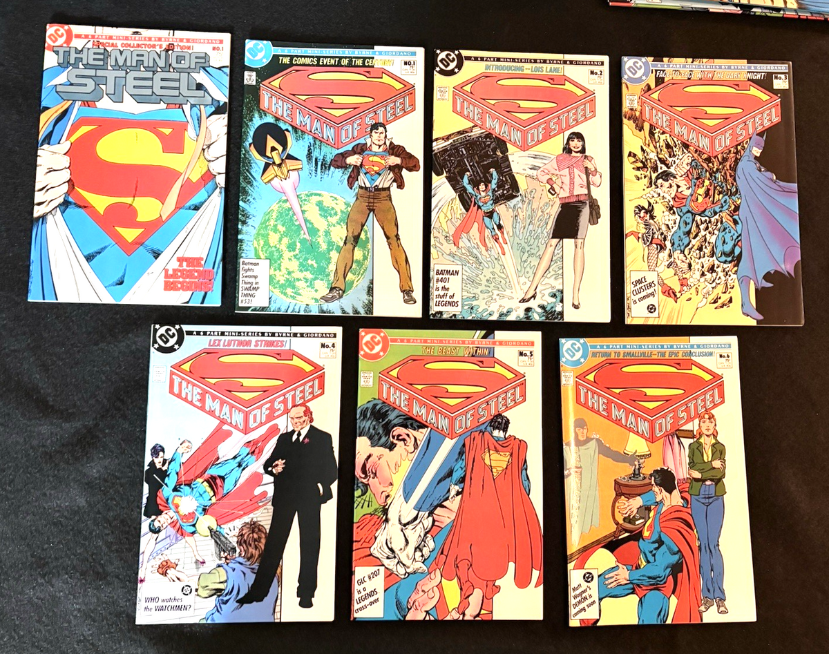 Man of Steel - Complete Set - #1-6 plus #1B Variant - John Byrne (1986) DC Comic