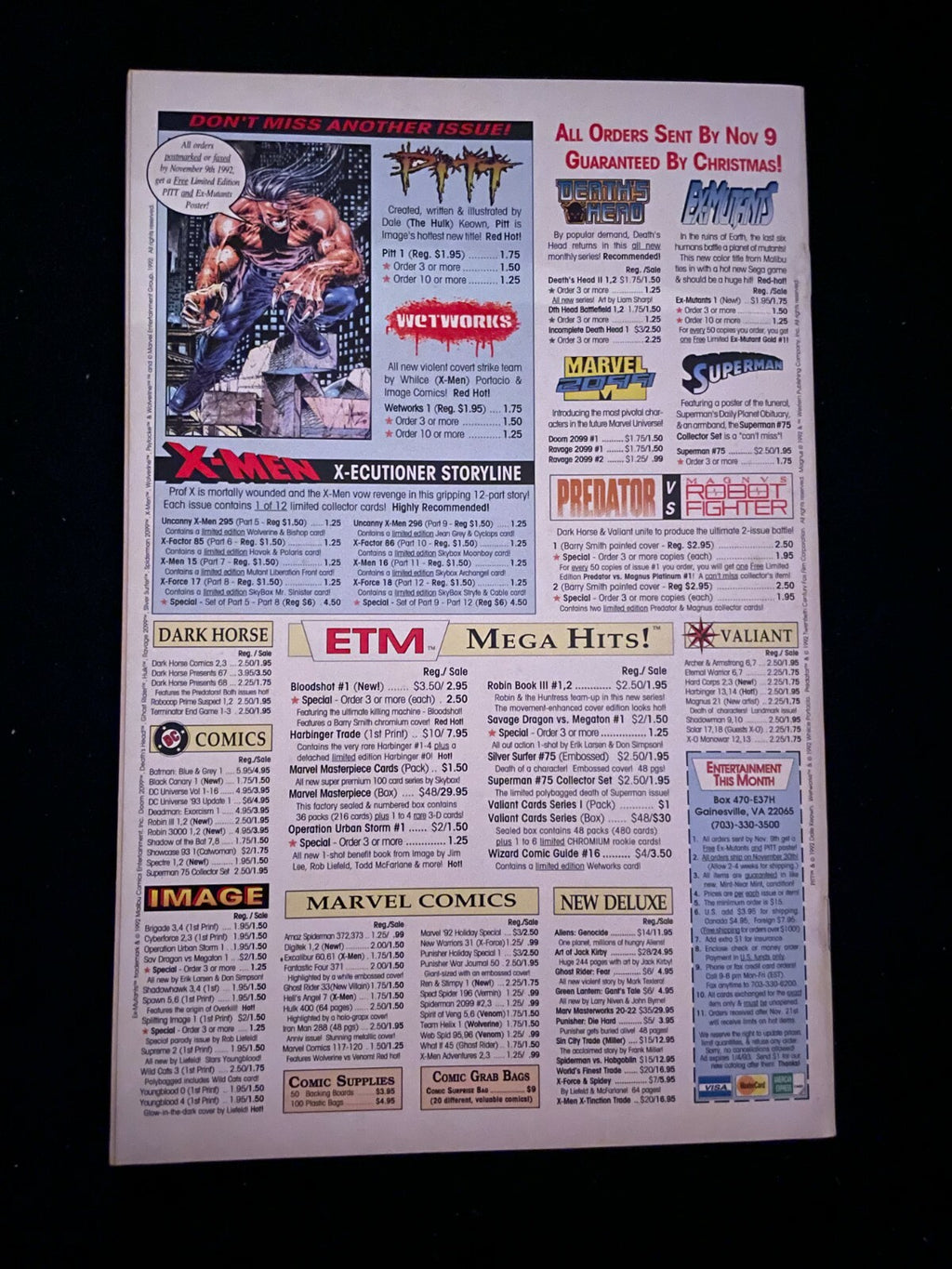 Supreme #1 Silver Embossed Variant Nov 1992